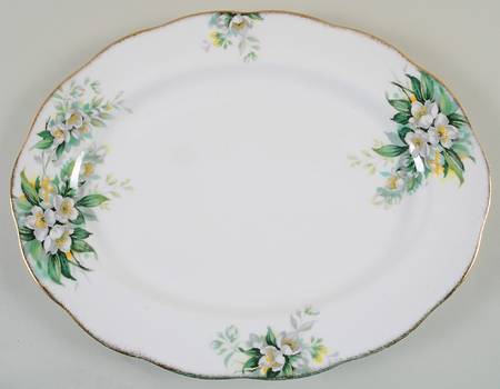 Orange Blossom (Gold Trim) 15" Oval Serving Platter
