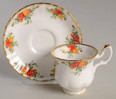 Pacific Rose Footed Demitasse Cup & Saucer Set