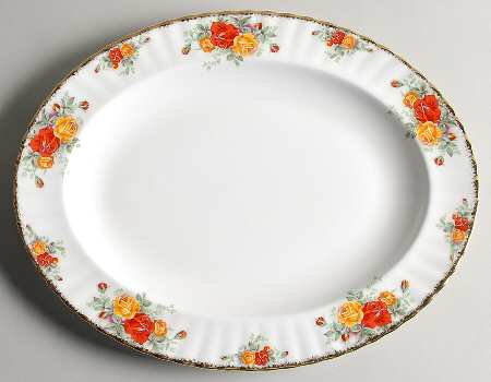 Pacific Rose 13" Oval Serving Platter