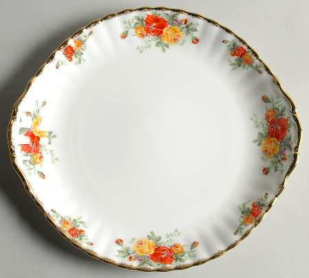 Pacific Rose Handled Cake Plate