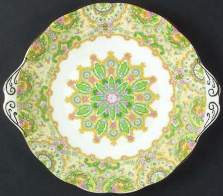 Paisley Shawl Handled Cake Plate