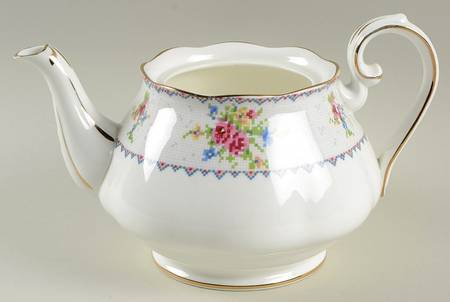 Petit Point Teapot No Lid