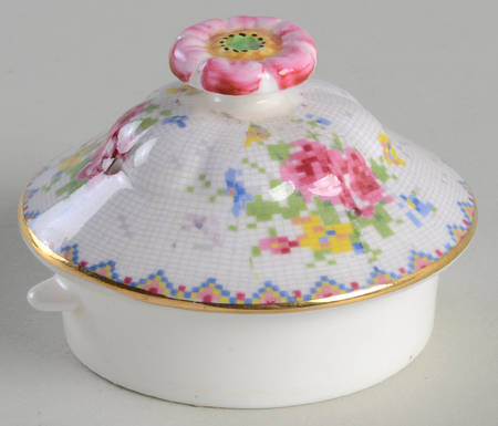 Petit Point Lid for Mini Teapot by Royal Albert
