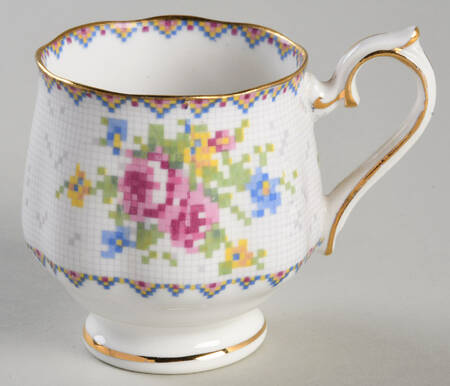 Petit Point Saucer for Footed Demitasse Cup