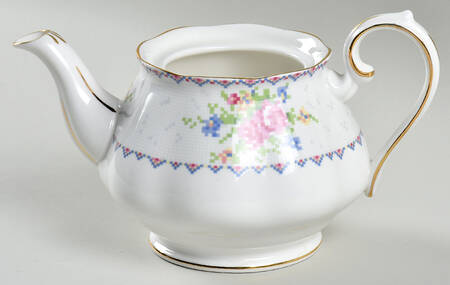 Petit Point Mini Teapot No Lid