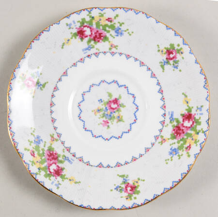 Petit Point Saucer for Footed Cream Soup Bowl by Royal Albert