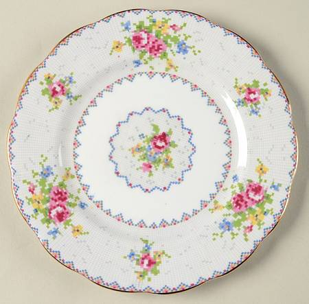 Petit Point Bread & Butter Plate by Royal Albert