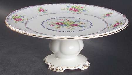 Petit Point 9" Diameter Pedestal Cake Stand