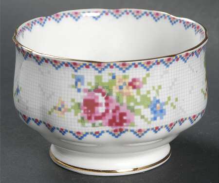 Petit Point Open Sugar Bowl