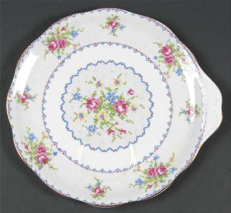 Petit Point Snack Plate by Royal Albert