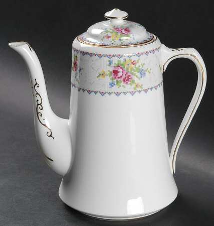 Petit Point Coffee Pot & Lid