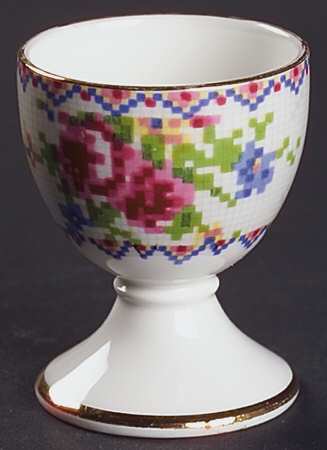 Petit Point Single Egg Cup by Royal Albert