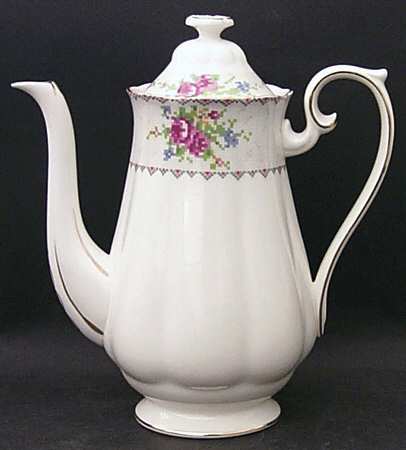 Petit Point Mini Coffee Pot & Lid