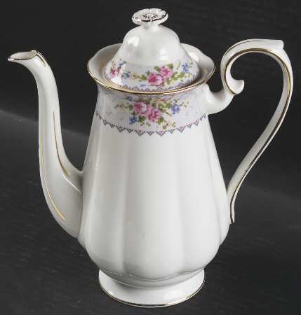 Petit Point Coffee Pot & Lid by Royal Albert