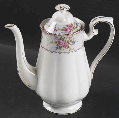 Petit Point Small Coffee Pot & Lid