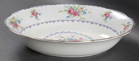 Petit Point 9" Oval Vegetable Bowl by Royal Albert