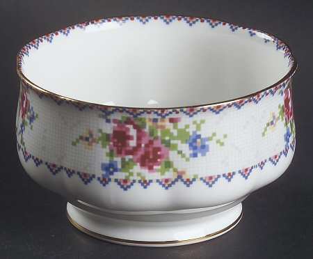 Petit Point Open Sugar Bowl by Royal Albert