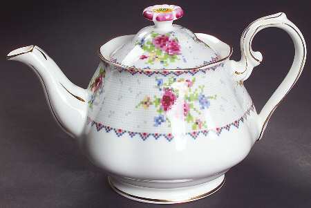 Petit Point Mini Teapot & Lid