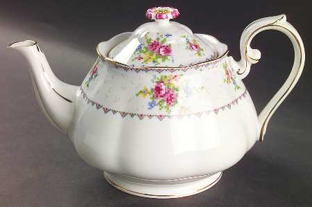Petit Point Teapot & Lid