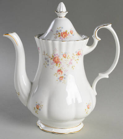 Peach Rose Coffee Pot & Lid