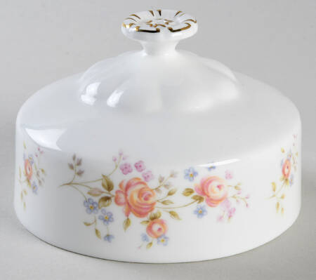 Peach Rose Lid for Round Butter