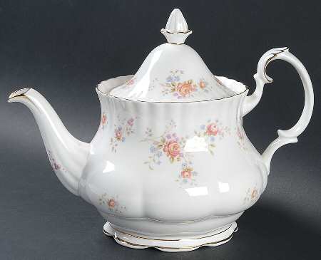 Peach Rose Teapot & Lid