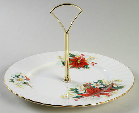Poinsettia Salad Plate for 2-Tiered Serving Tray