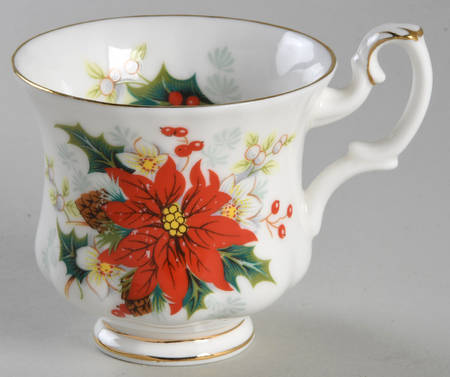 Poinsettia Footed Demitasse Cup