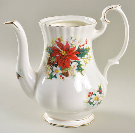 Poinsettia Coffee Pot No Lid