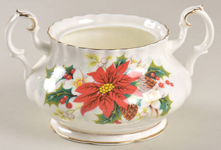 Poinsettia Sugar Bowl No Lid