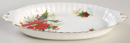 Poinsettia Tray for Mini Creamer & Open Sugar
