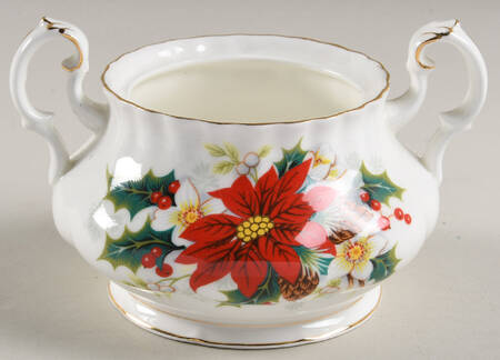 Poinsettia Sugar Bowl No Lid