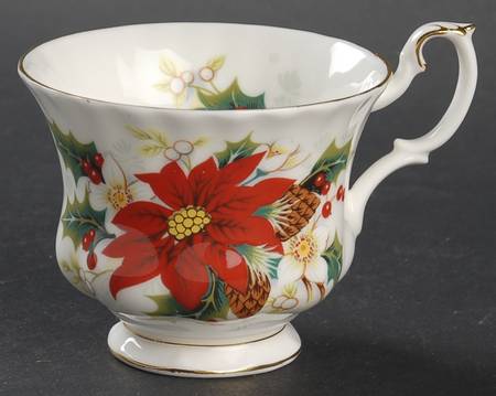 Poinsettia Footed Cup