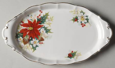 Poinsettia Tray for Creamer & Sugar with Lid
