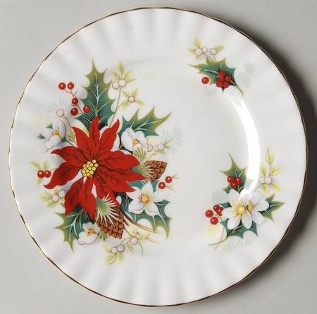Poinsettia Bread & Butter Plate