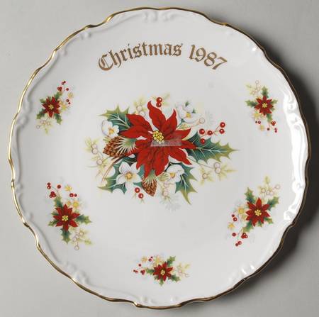 Poinsettia Anniversary Plate