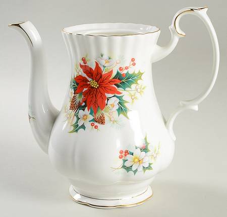 Poinsettia Coffee Pot No Lid