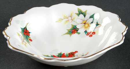 Poinsettia Shell Shaped Dish
