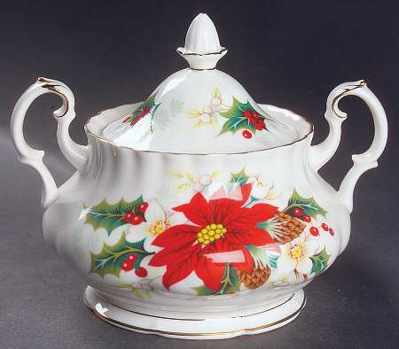 Poinsettia Sugar Bowl & Lid