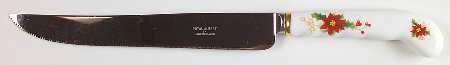 Poinsettia Cake Knife/Server with Stainless Blade