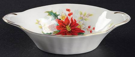Poinsettia 5" Oval Sweet Meat Dish