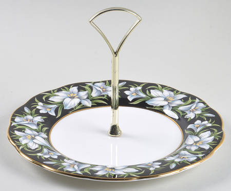 Provincial Flowers Round Serving Plate with Handle (SP)