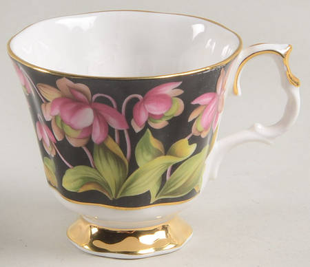 Provincial Flowers Footed Demitasse Cup