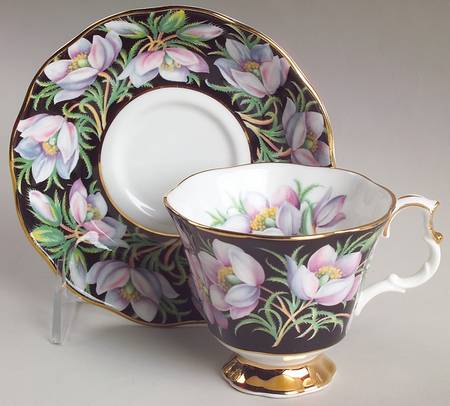 Provincial Flowers Footed Cup & Saucer Set