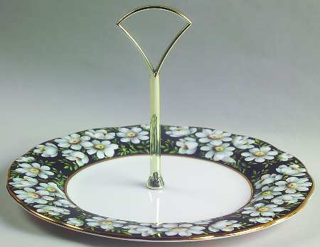 Provincial Flowers Round Serving Plate with Handle (SP)