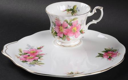 Prairie Rose Snack Plate & Cup Set