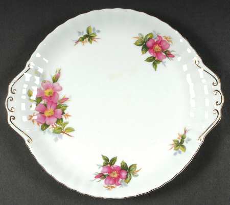 Prairie Rose Handled Cake Plate