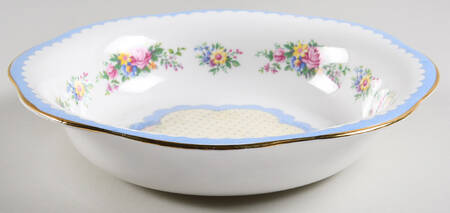 Prudence Blue 9" Round Vegetable Bowl