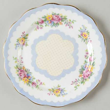 Prudence Blue Bread & Butter Plate by Royal Albert