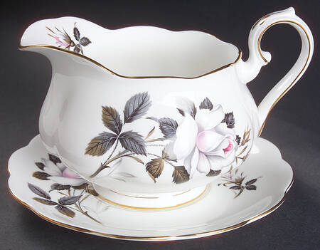 Queen's Messenger Round Gravy Boat & Underplate
